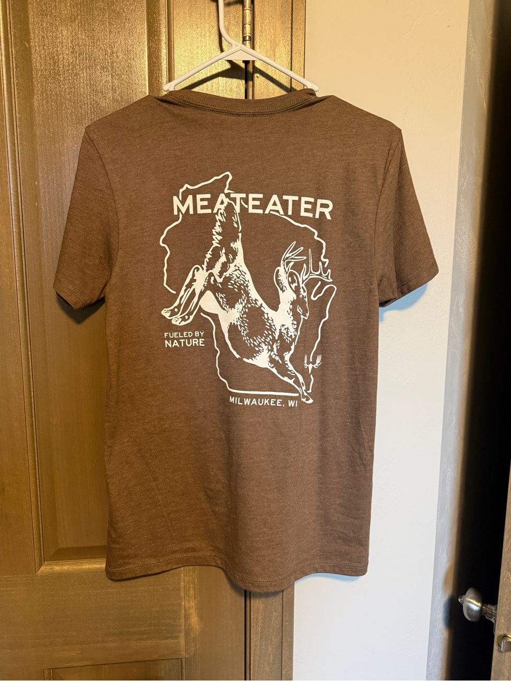 Men's Brown Long Sleeve Graphic Shirt